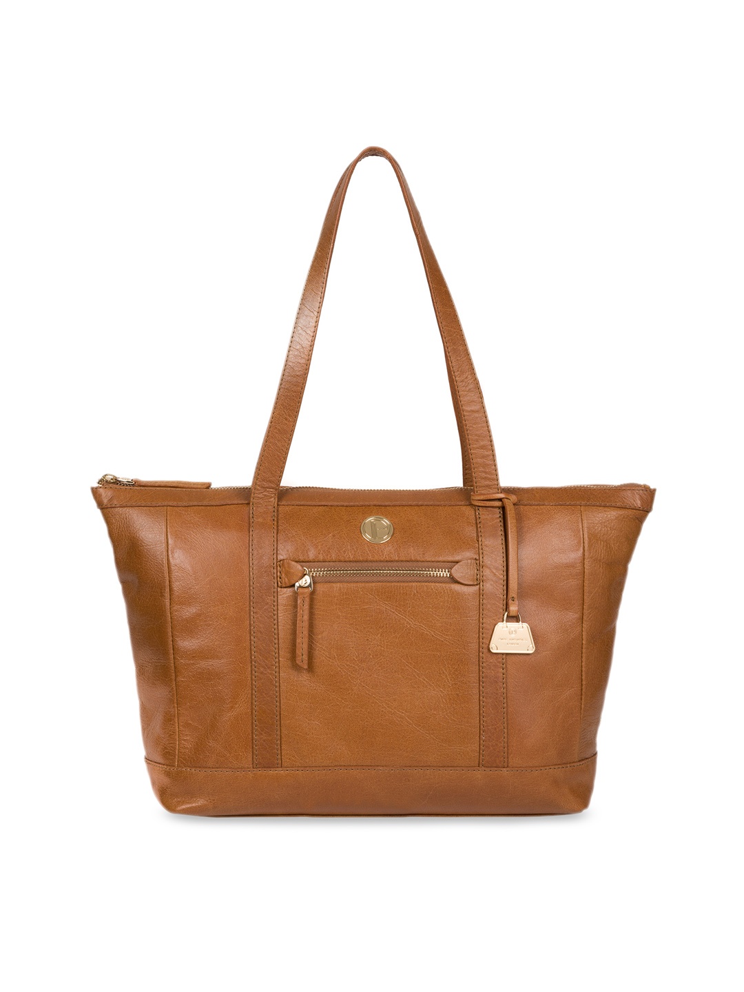 

PURE LUXURIES LONDON Women Tan Brown Solid Genuine Leather Willow Tote Bag