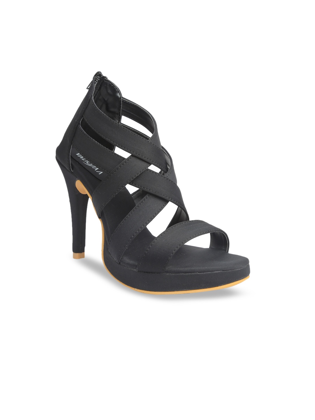 

VALIOSAA Women Black Solid Gladiators