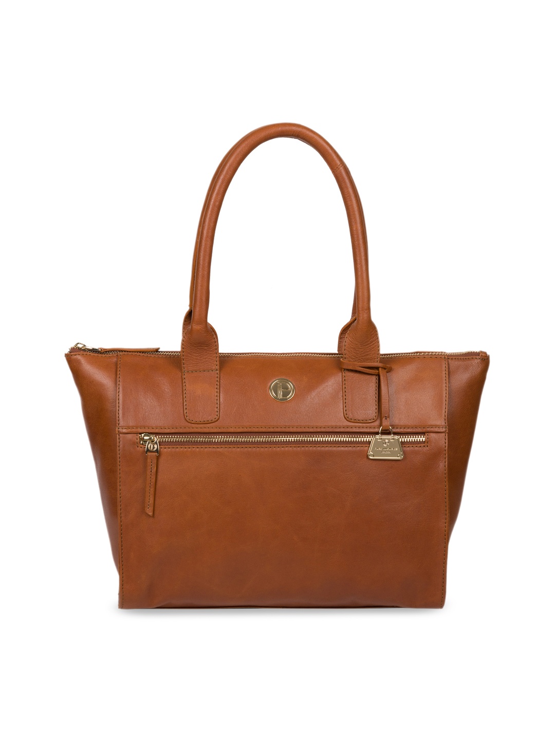 

PURE LUXURIES LONDON Women Brown Solid Genuine Leather Primrose Tote Bag