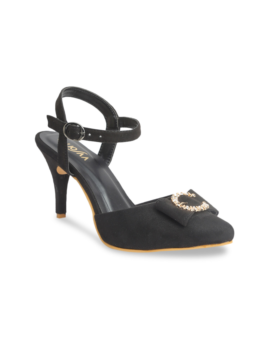 

VALIOSAA Women Black Solid Pumps