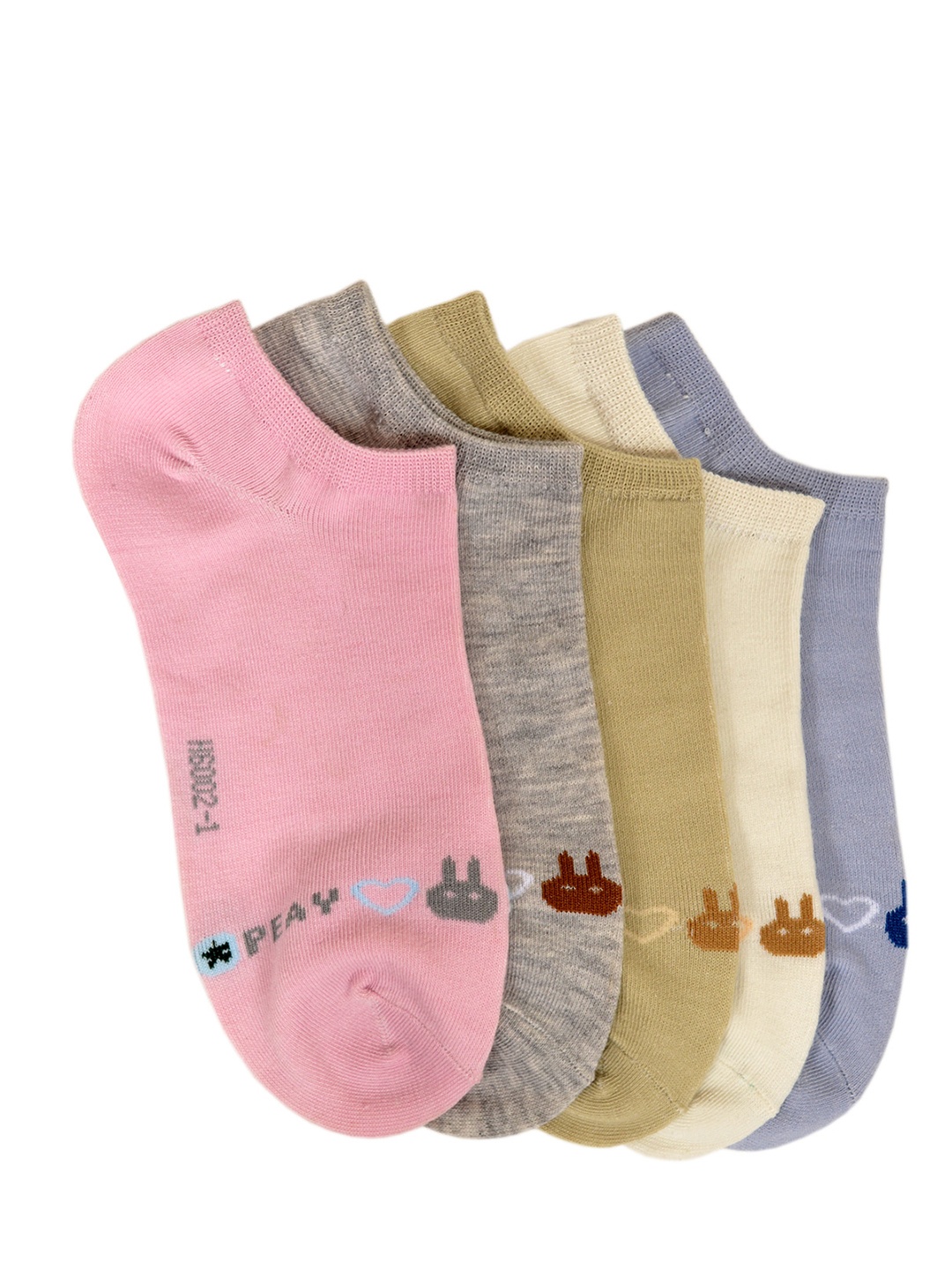 

MARC Women Pack of 5 Ankle Length Solid Socks, Multi