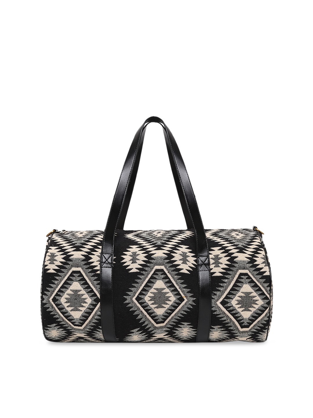 

KLEIO Unisex Jacquard Lightweight Duffle Bag, Black