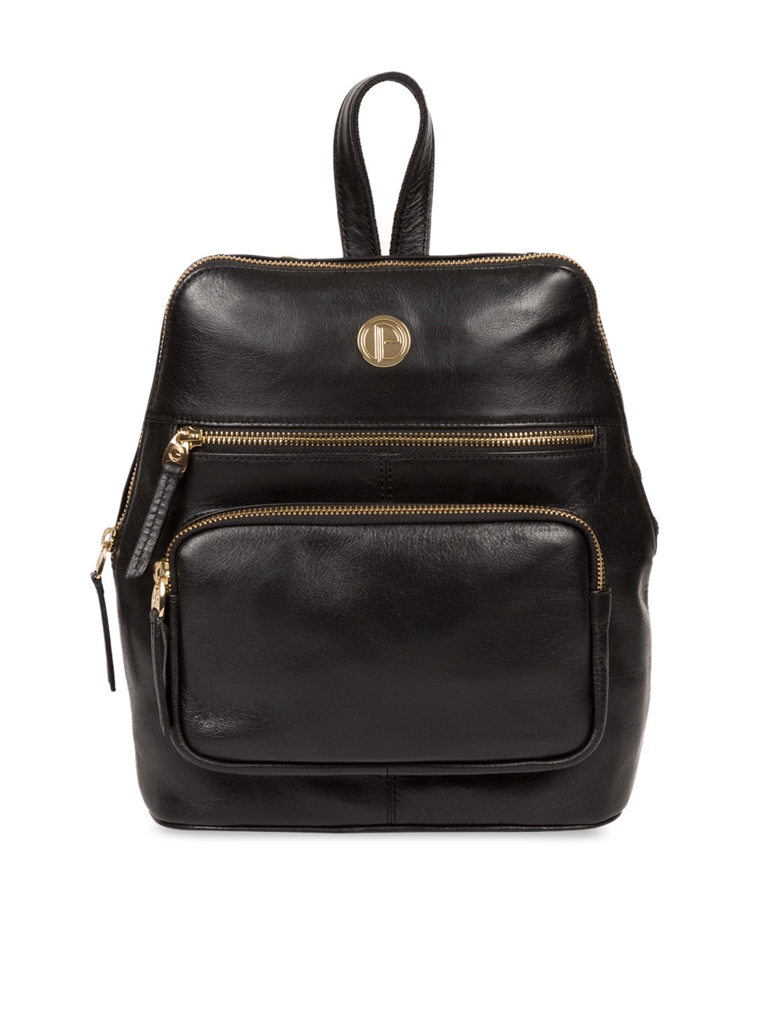 

PURE LUXURIES LONDON Women Black Solid Genuine Leather Verbena Backpack