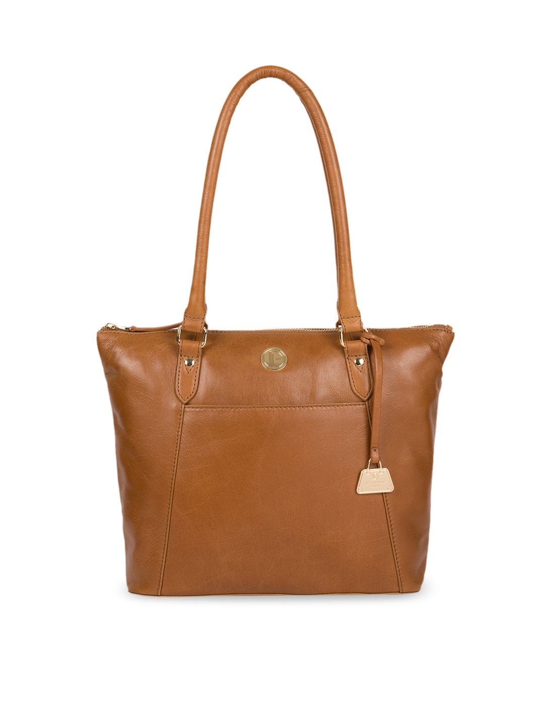 

PURE LUXURIES LONDON Women Tan Brown Solid Genuine Leather Violet Tote Bag