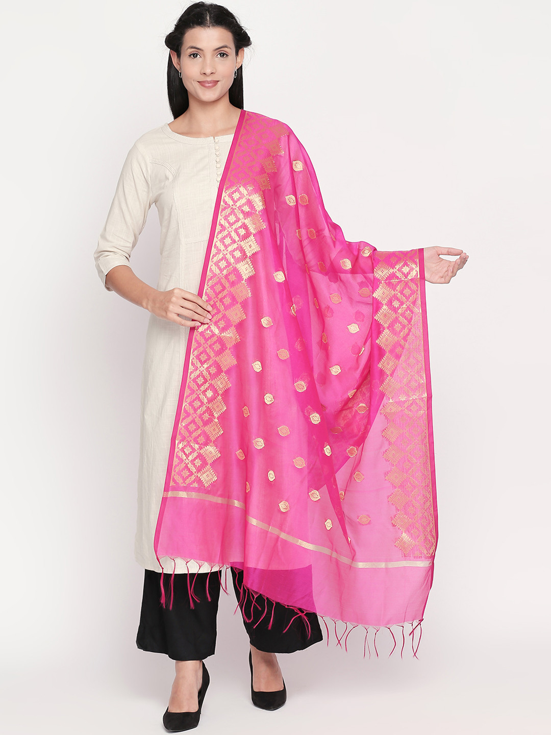 

RANGMANCH BY PANTALOONS Fuchsia Printed Dupatta