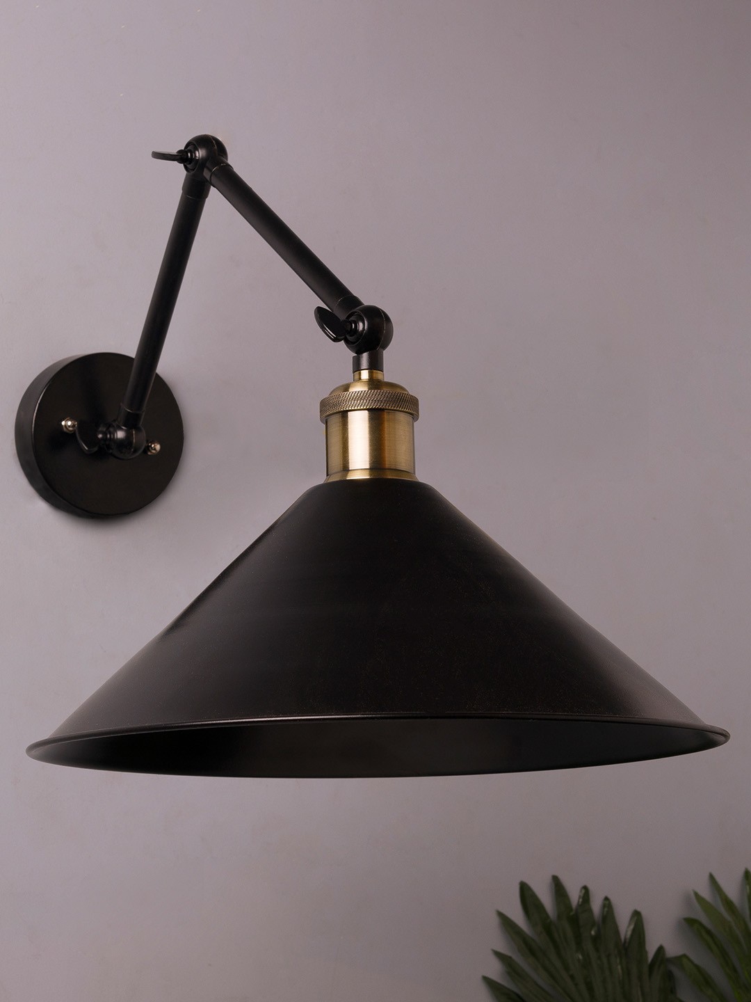 

Homesake Black Solid Barn Cone Swing Arm Light