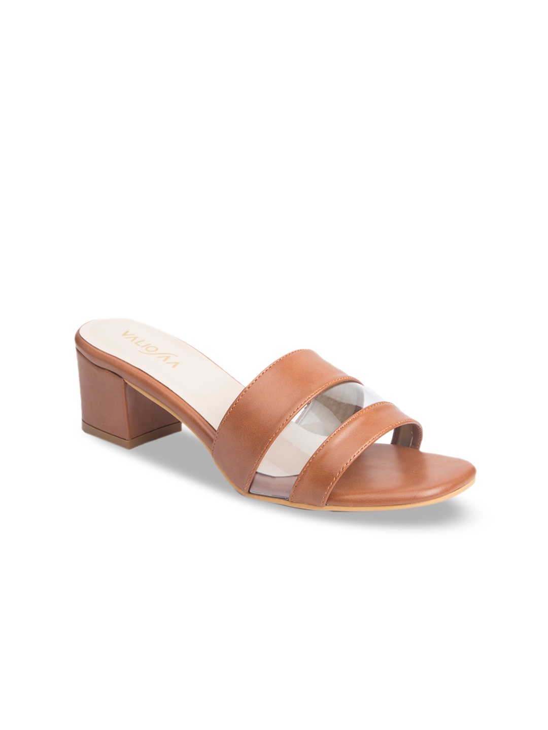 

VALIOSAA Women Tan Brown Solid Sandals