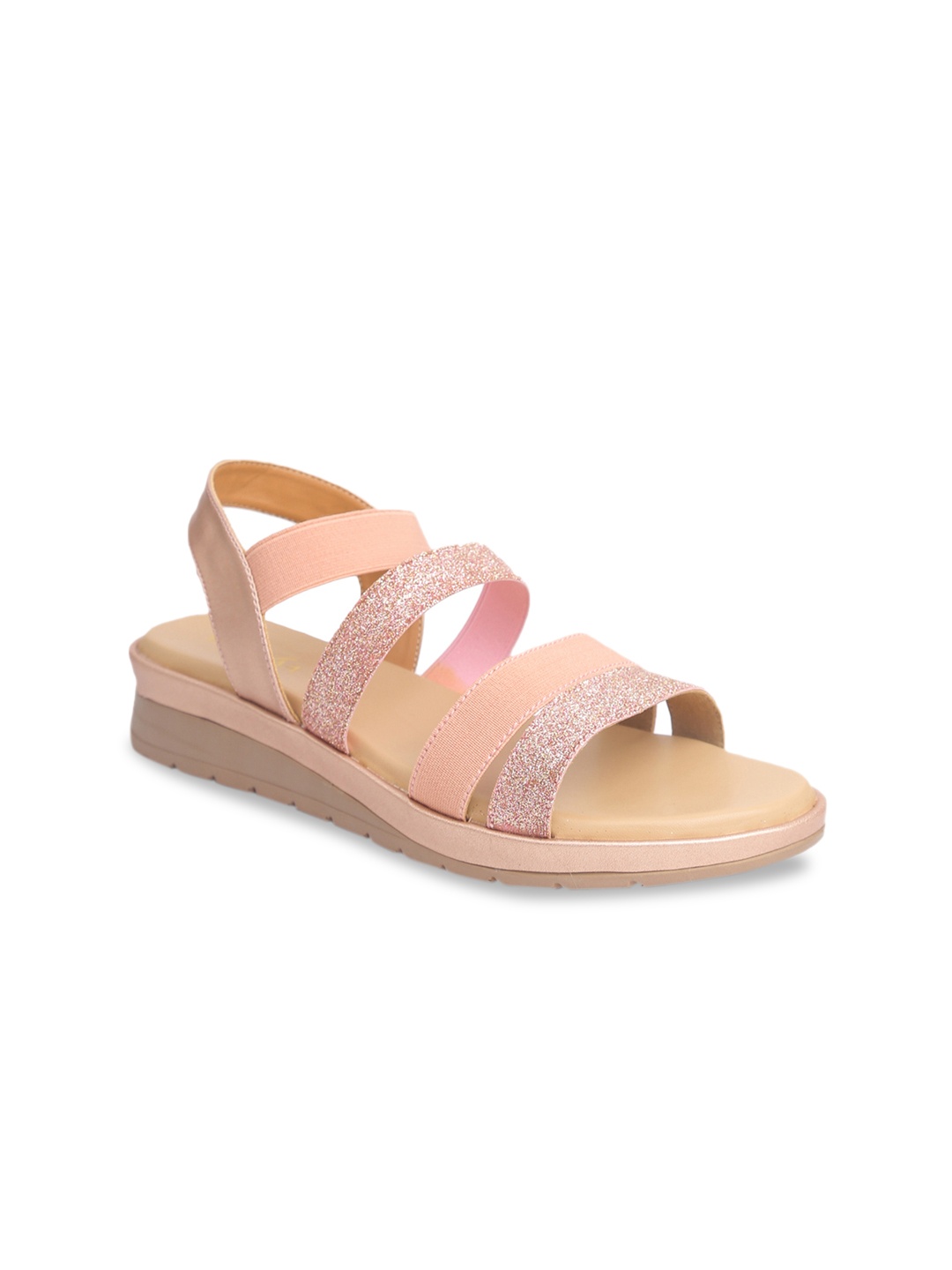 

VALIOSAA Women Pink Solid Sandals