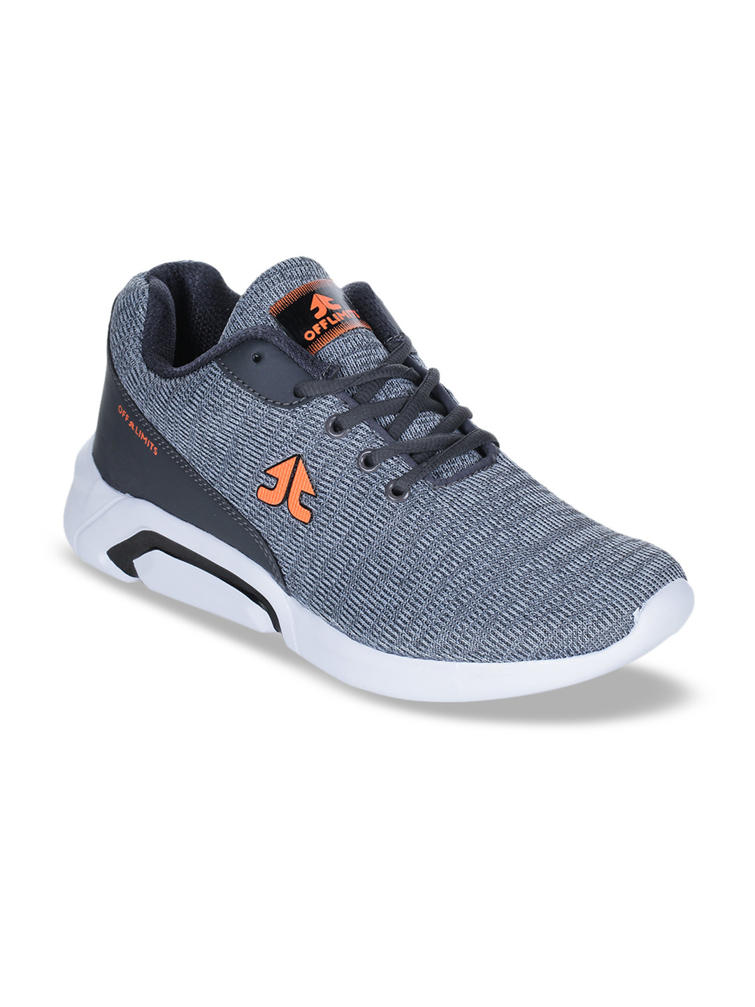

OFF LIMITS Men Grey Solid Mesh Running Shoes