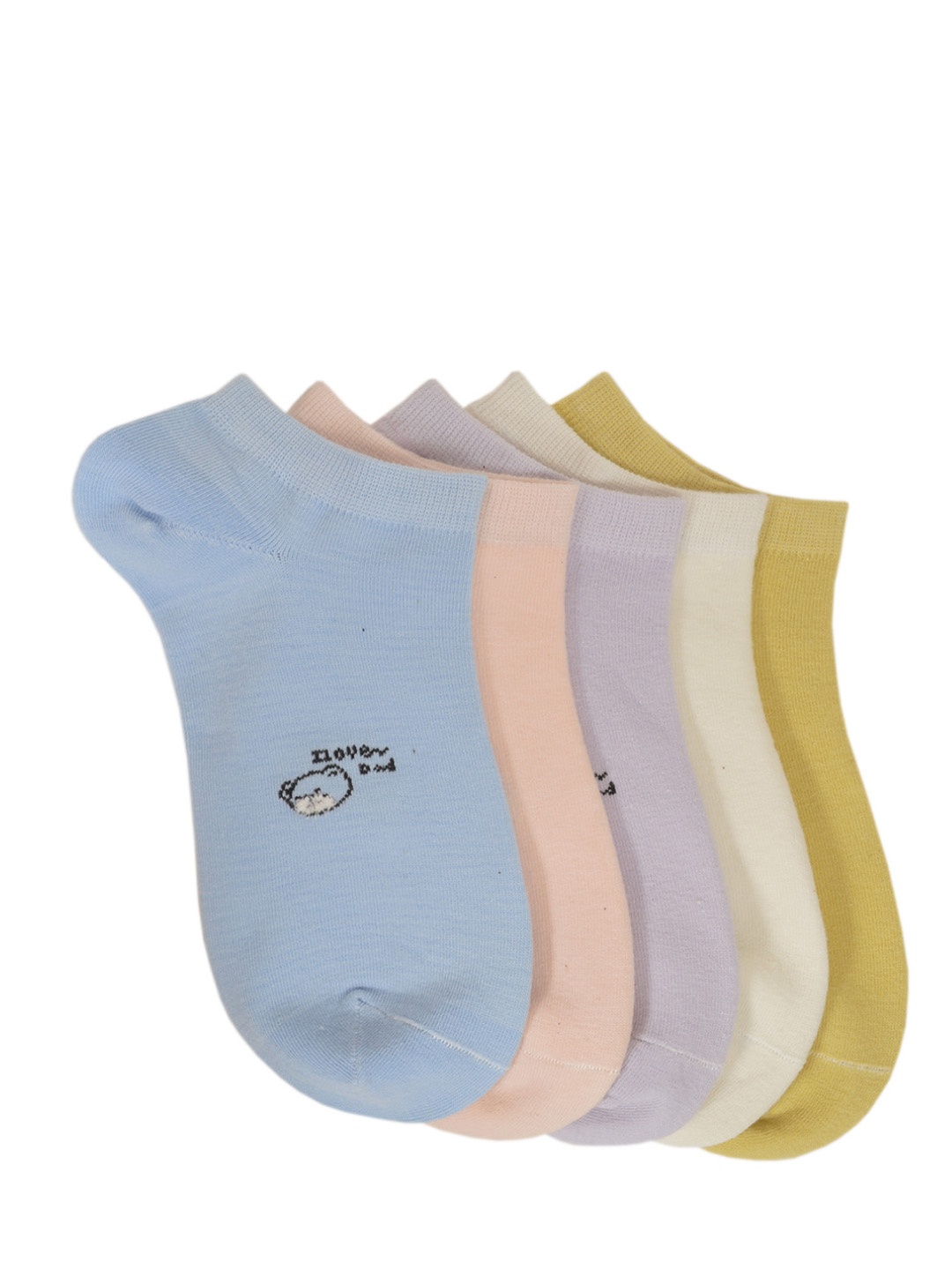 

MARC Women Pack of 5 Solid Ankle Length Socks, Multi
