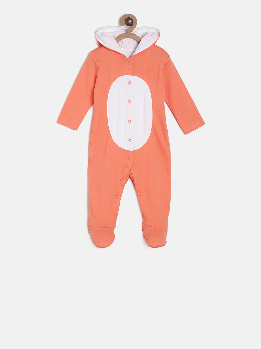 

MINI KLUB Girls Orange Solid Sleepsuit