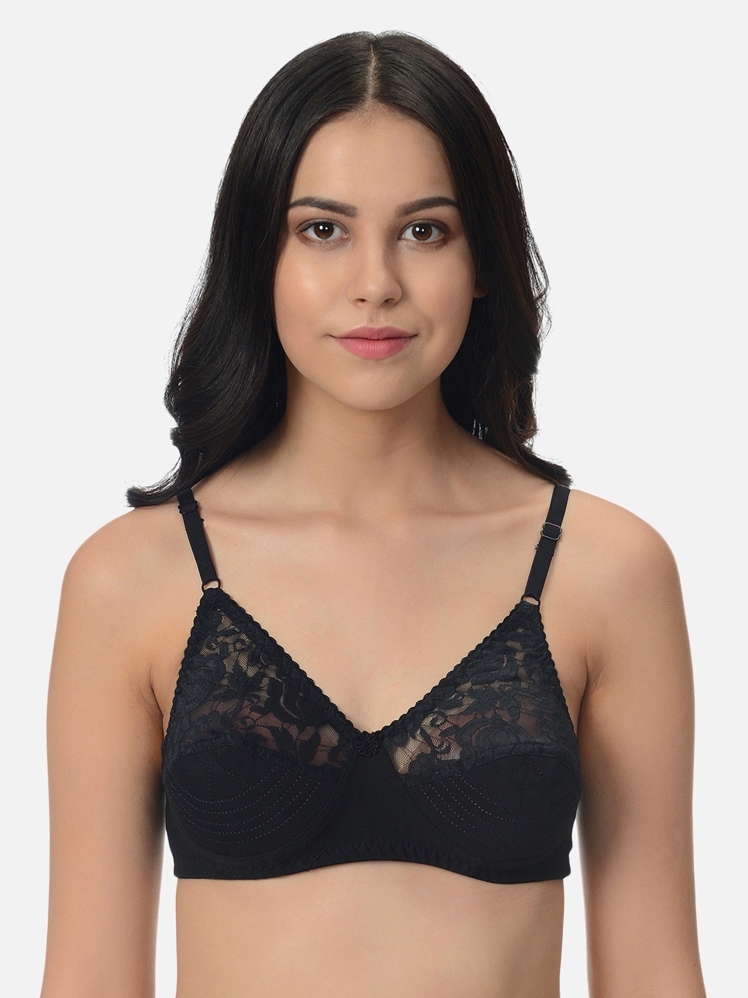 mod & shy Women Black Solid Non-Wired Non Padded Everyday Bra MS53