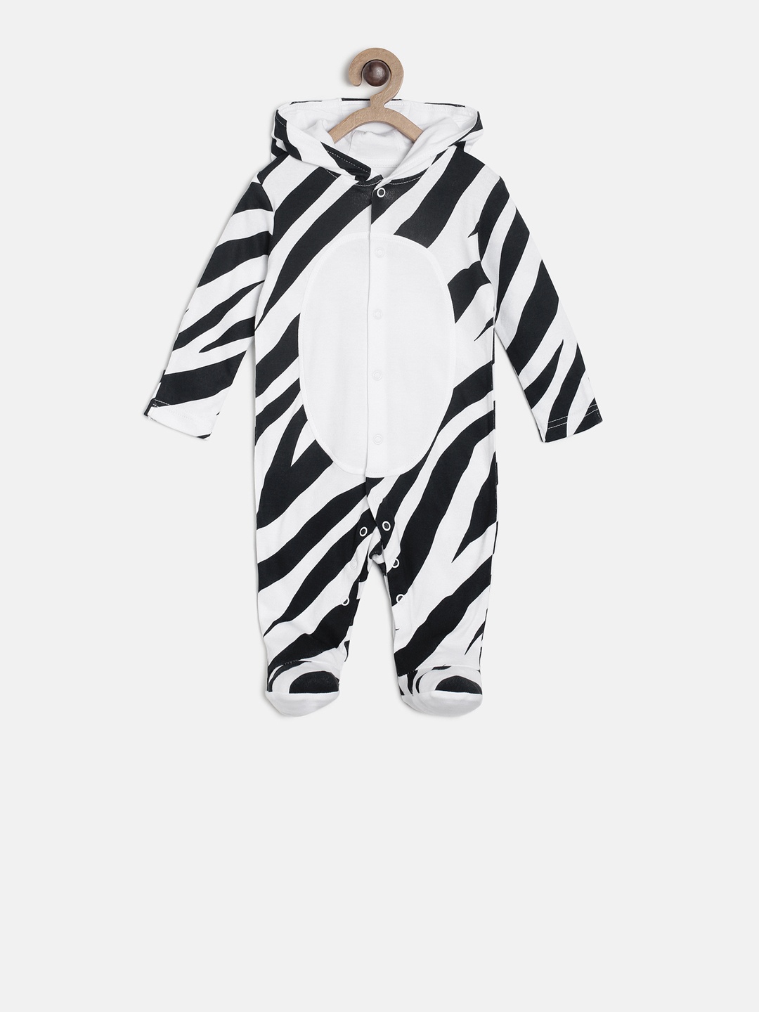 

MINI KLUB Boys Black & White Printed Sleepsuit