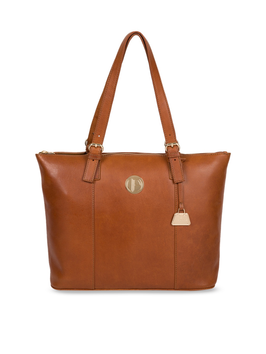 

PURE LUXURIES LONDON Women Brown Solid Genuine Leather Aster Tote Bag