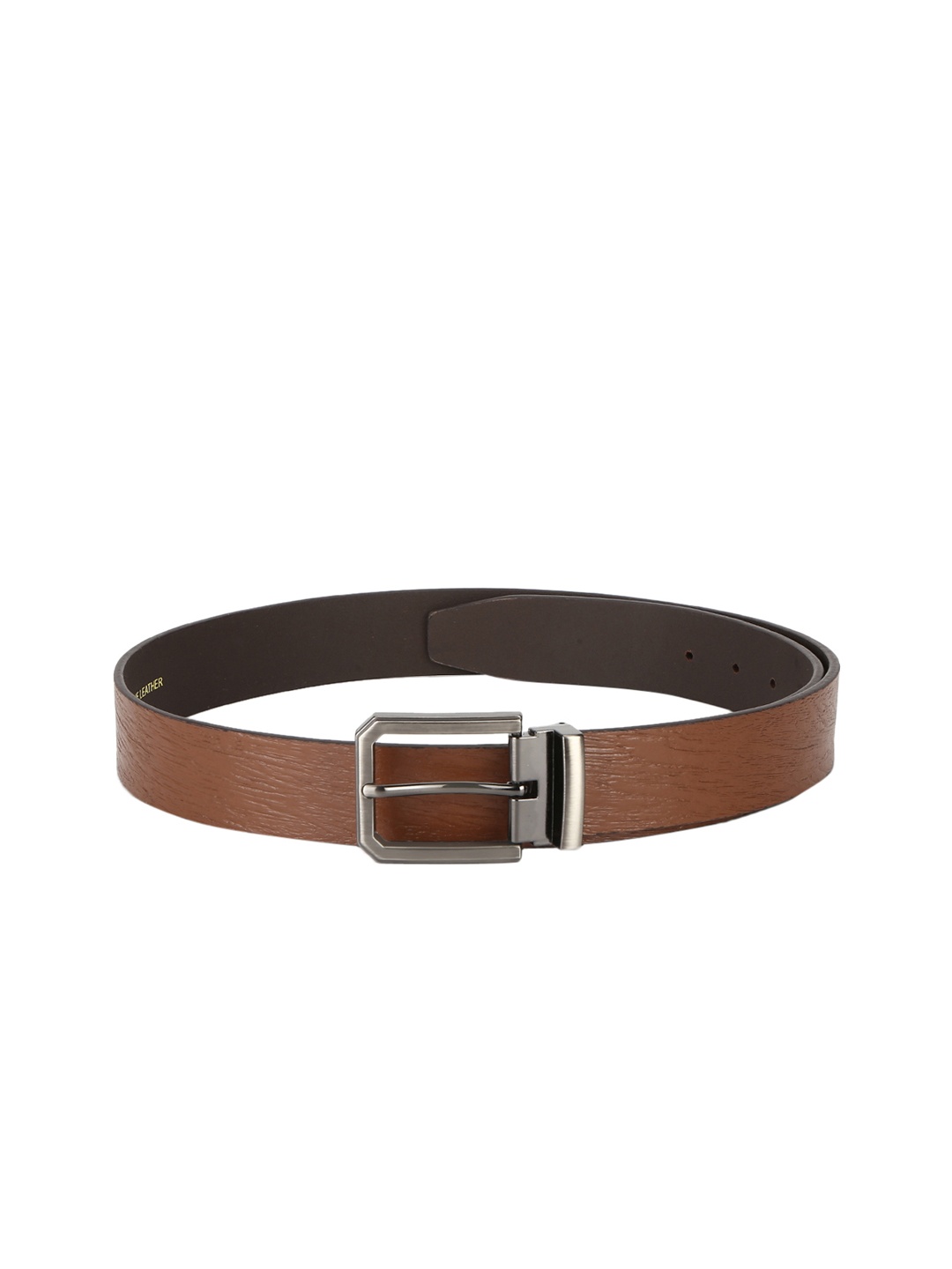 

Red Tape Men Tan Brown Textured Leather Belt
