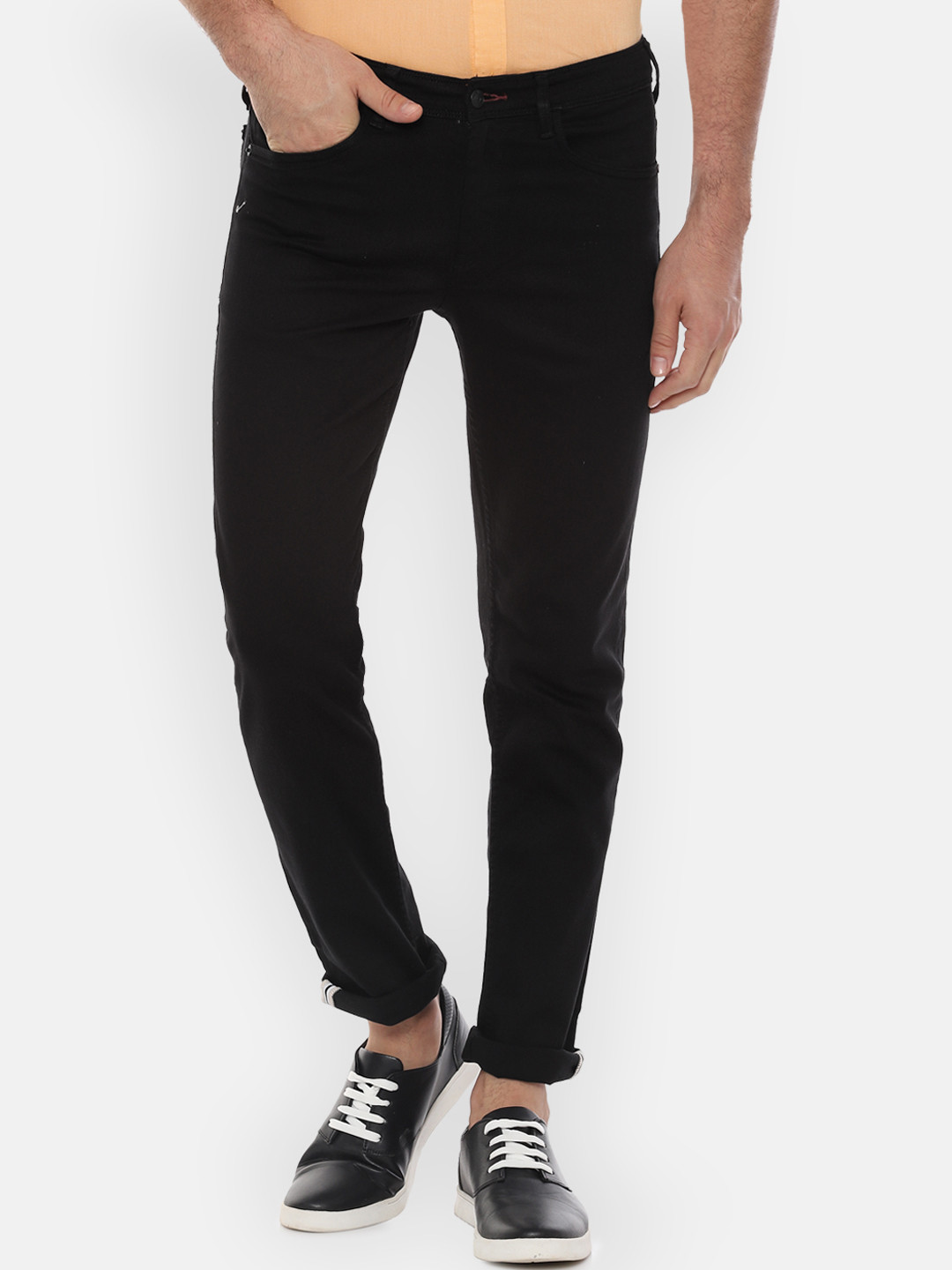 

Allen Solly Men Black Skinny Fit Mid-Rise Clean Look Stretchable Jeans