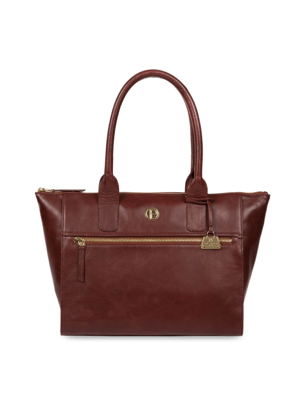 

PURE LUXURIES LONDON Women Brown Solid Genuine Leather Primrose Tote Bag