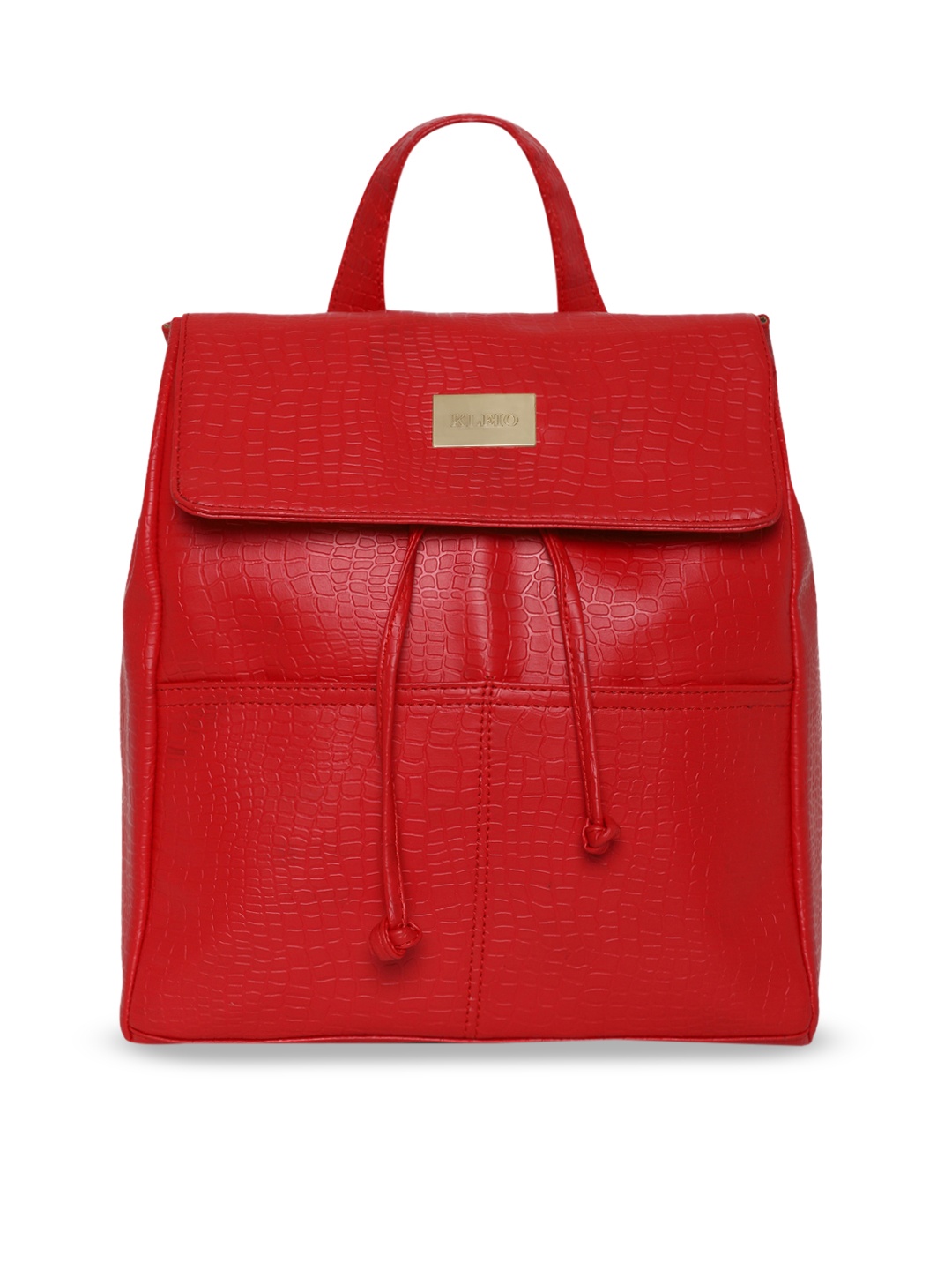 

KLEIO Women Croco Textured Backpack, Red