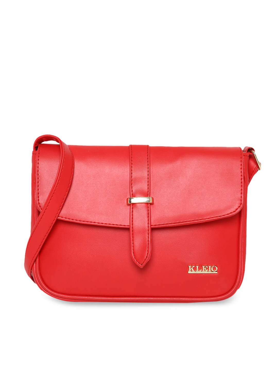 

KLEIO Flap Over Sling Cross Body Bag, Red