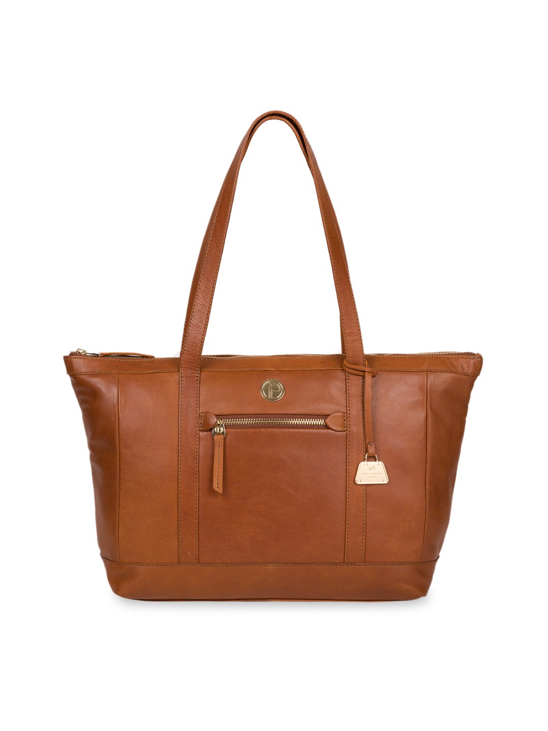 

PURE LUXURIES LONDON Women Brown Solid Genuine Leather Willow Tote Bag
