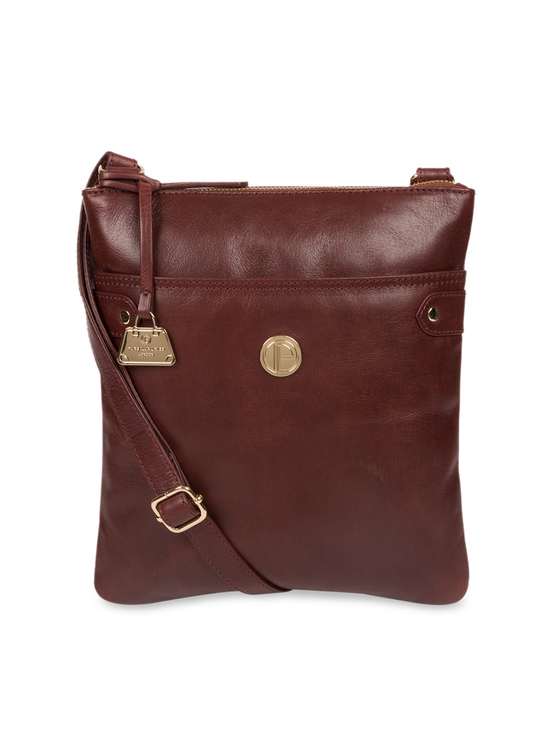

PURE LUXURIES LONDON Women Brown Solid Genuine Leather Briony Sling Bag
