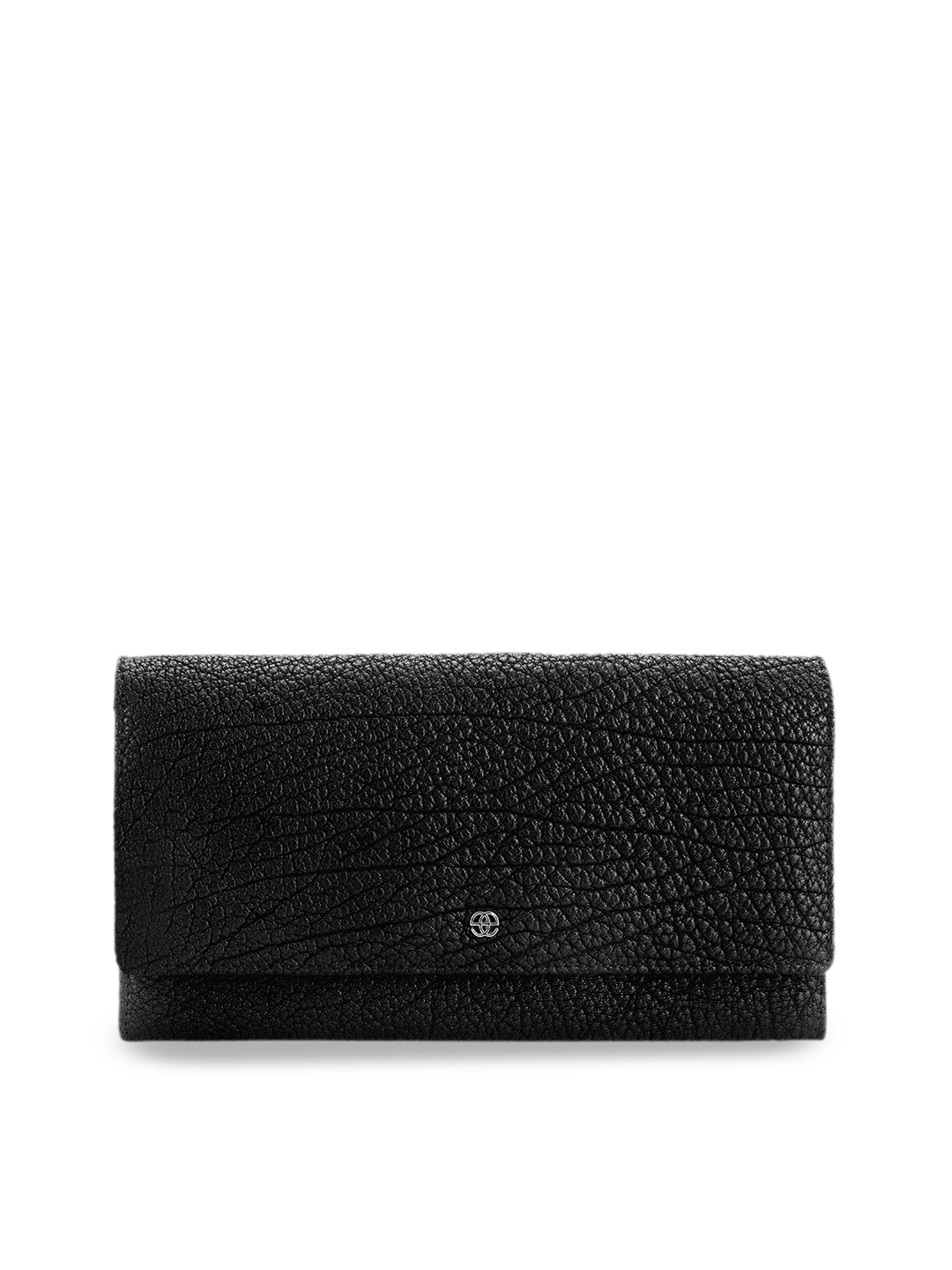 

Eske Unisex Black Textured Leather Travel Pouch