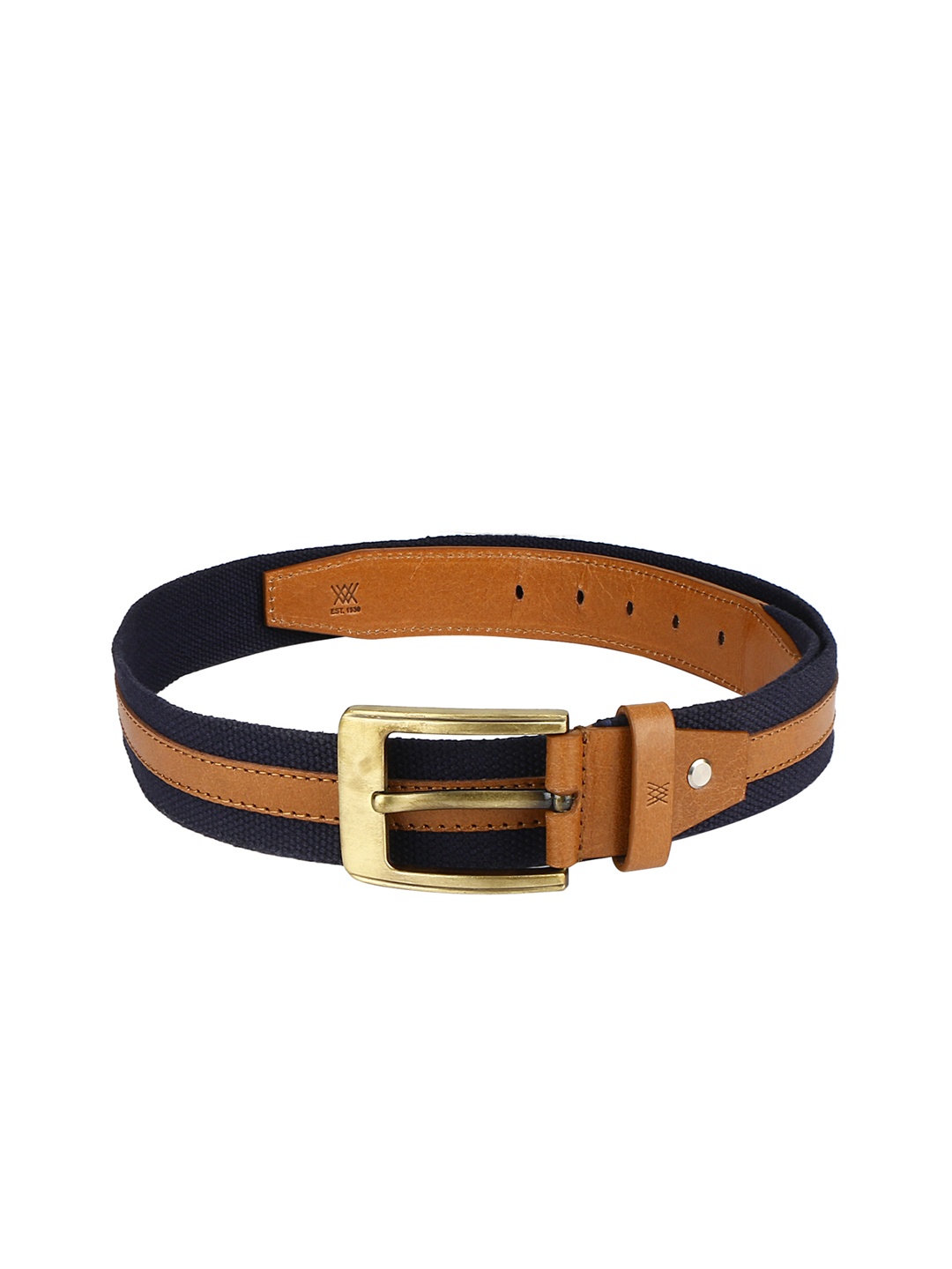 

Aditi Wasan Men Blue & Brown Striped Belt