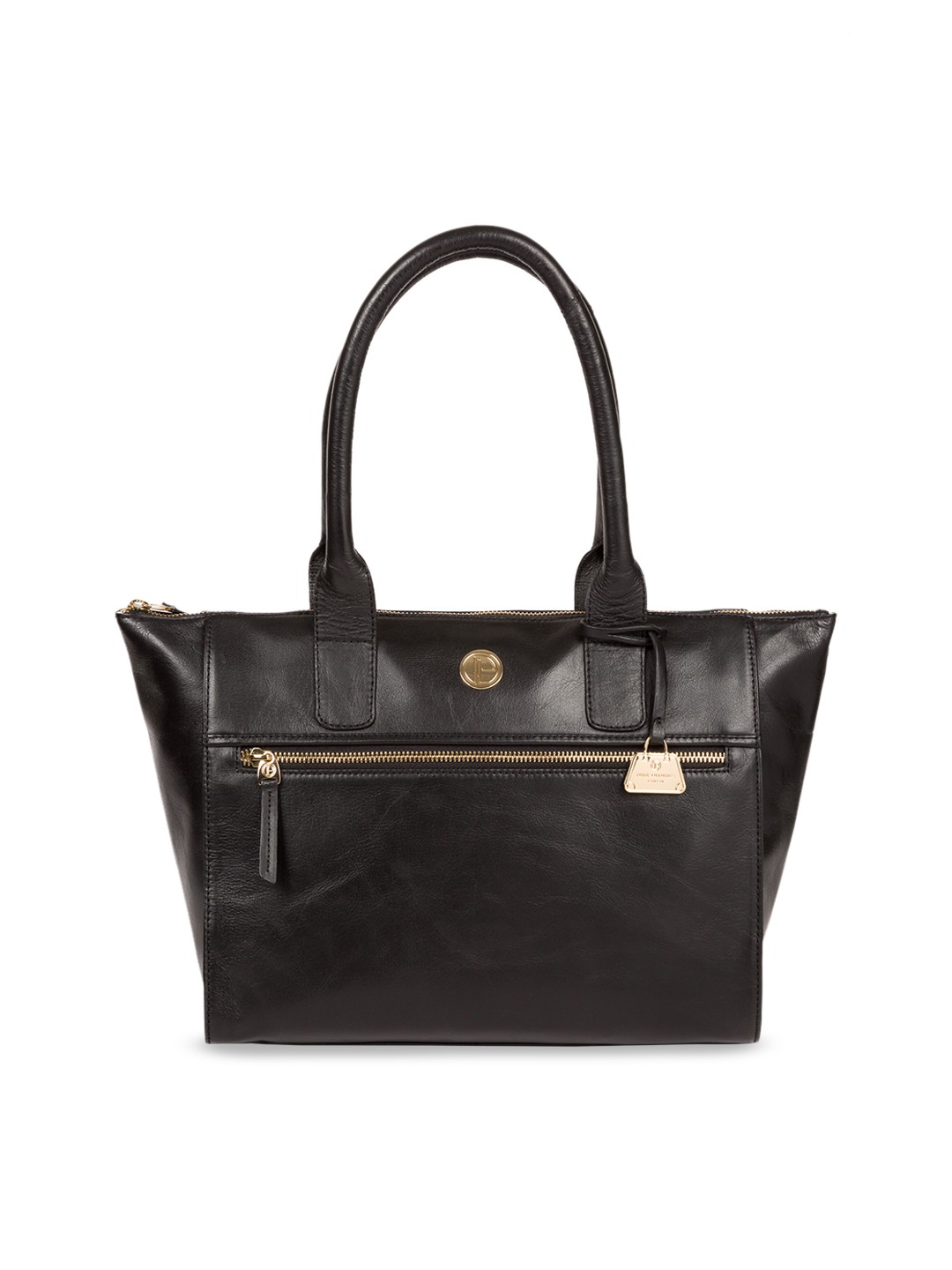 

PURE LUXURIES LONDON Women Black Solid Genuine Leather Primrose Tote Bag