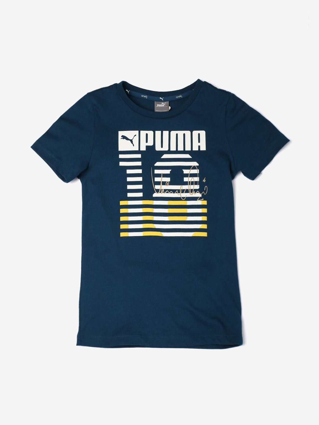 

one8 x PUMA Boys Blue & White Graphic Printed VK T-Shirt