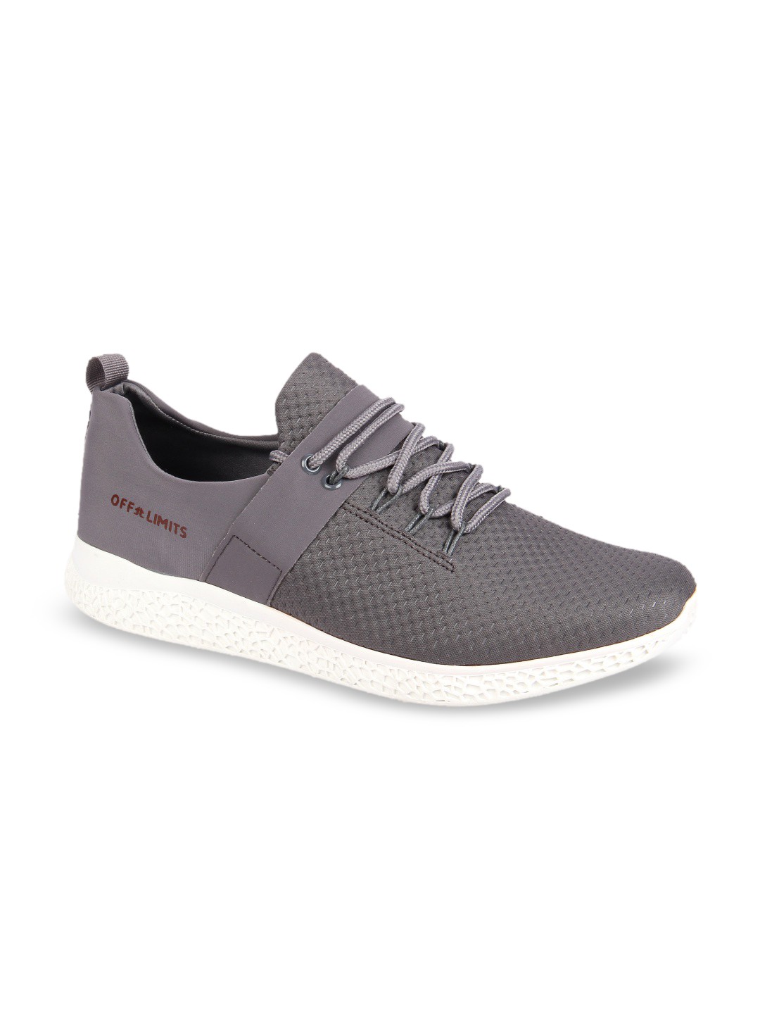 

OFF LIMITS Men Grey Mesh Running Shoes