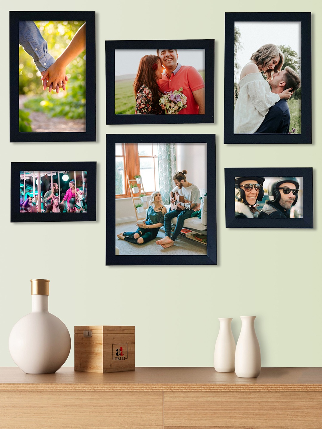 

Art Street Set of 6 Black Solid Individual Photo Frames