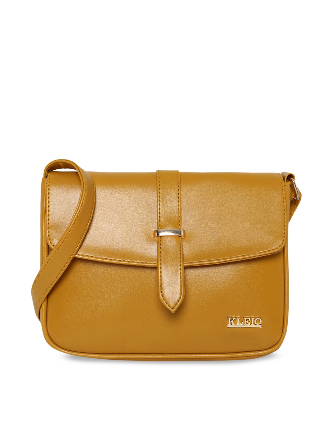 

KLEIO Flap Over Sling Cross Body Bag, Mustard