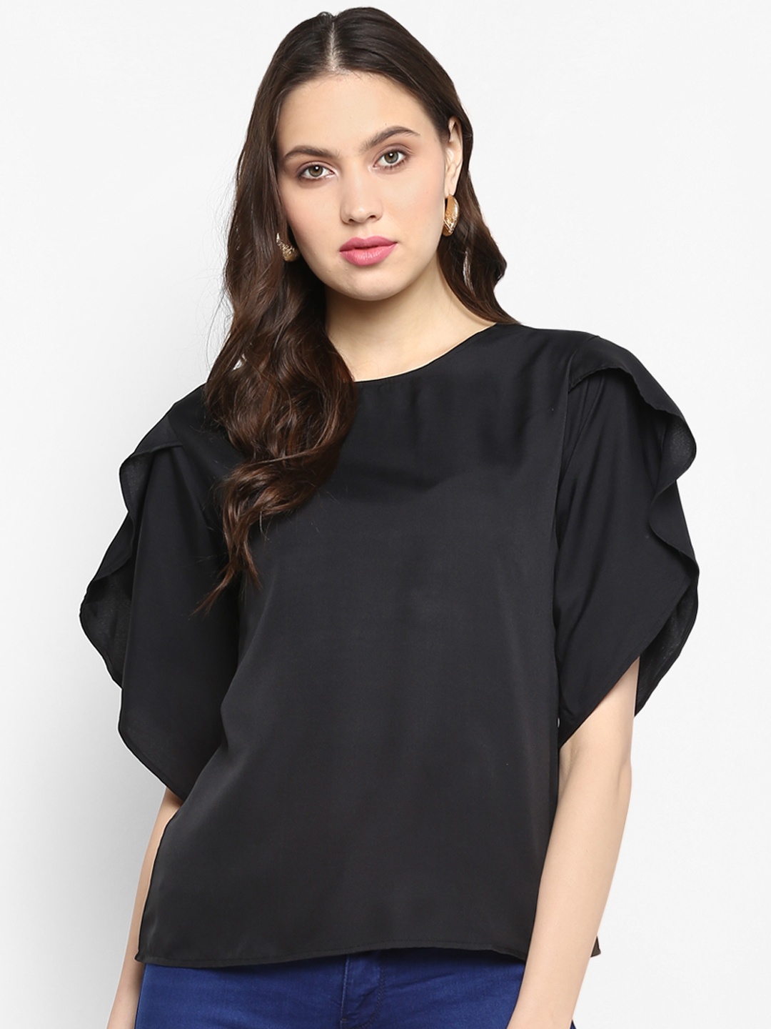 

One Femme Women Black Solid Top