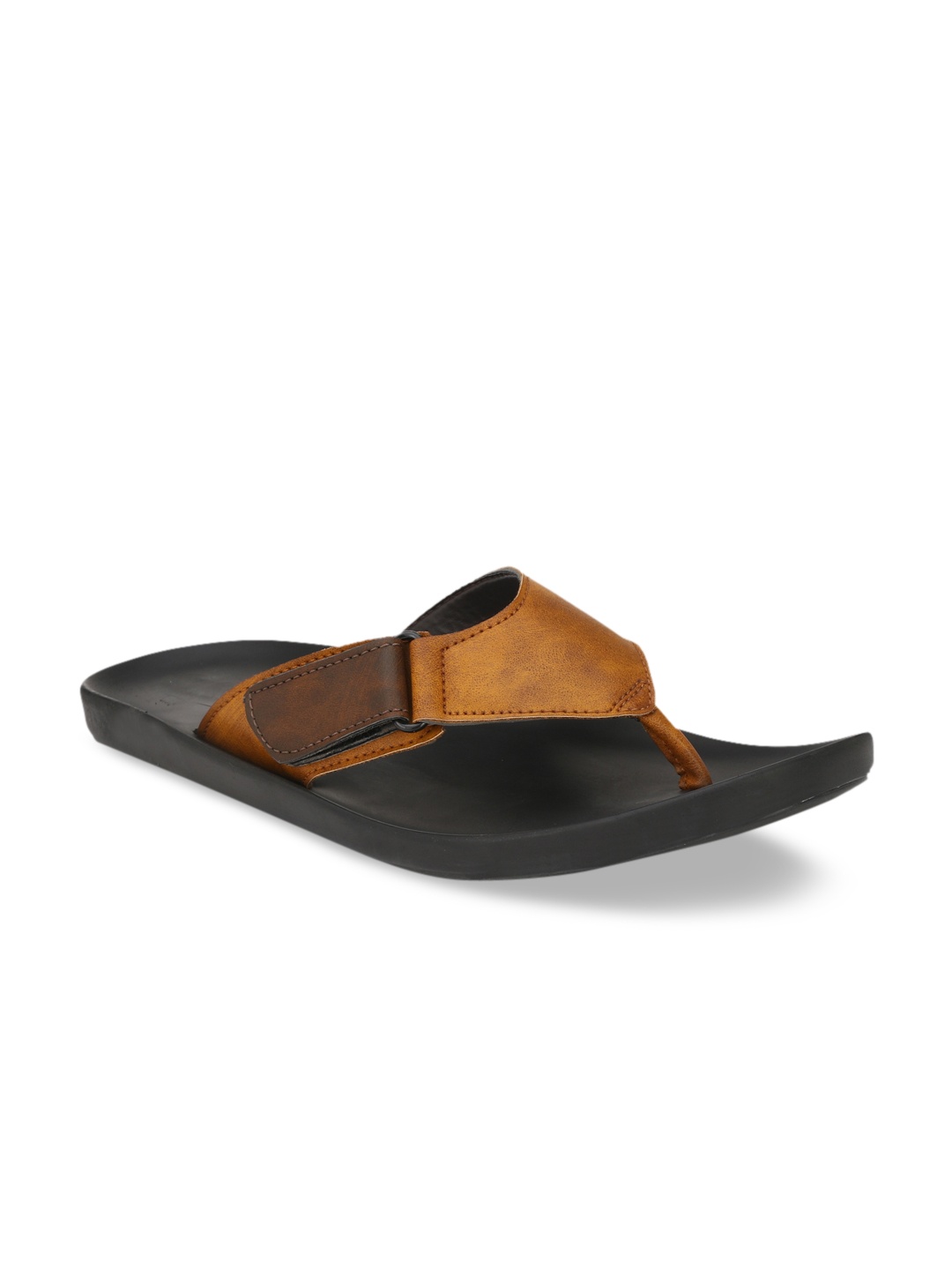 

Azzaro Black Men Beige Solid Comfort Sandals