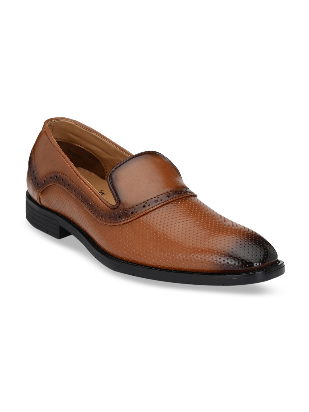 

Prolific Men Tan Brown Textured Formal Loafers