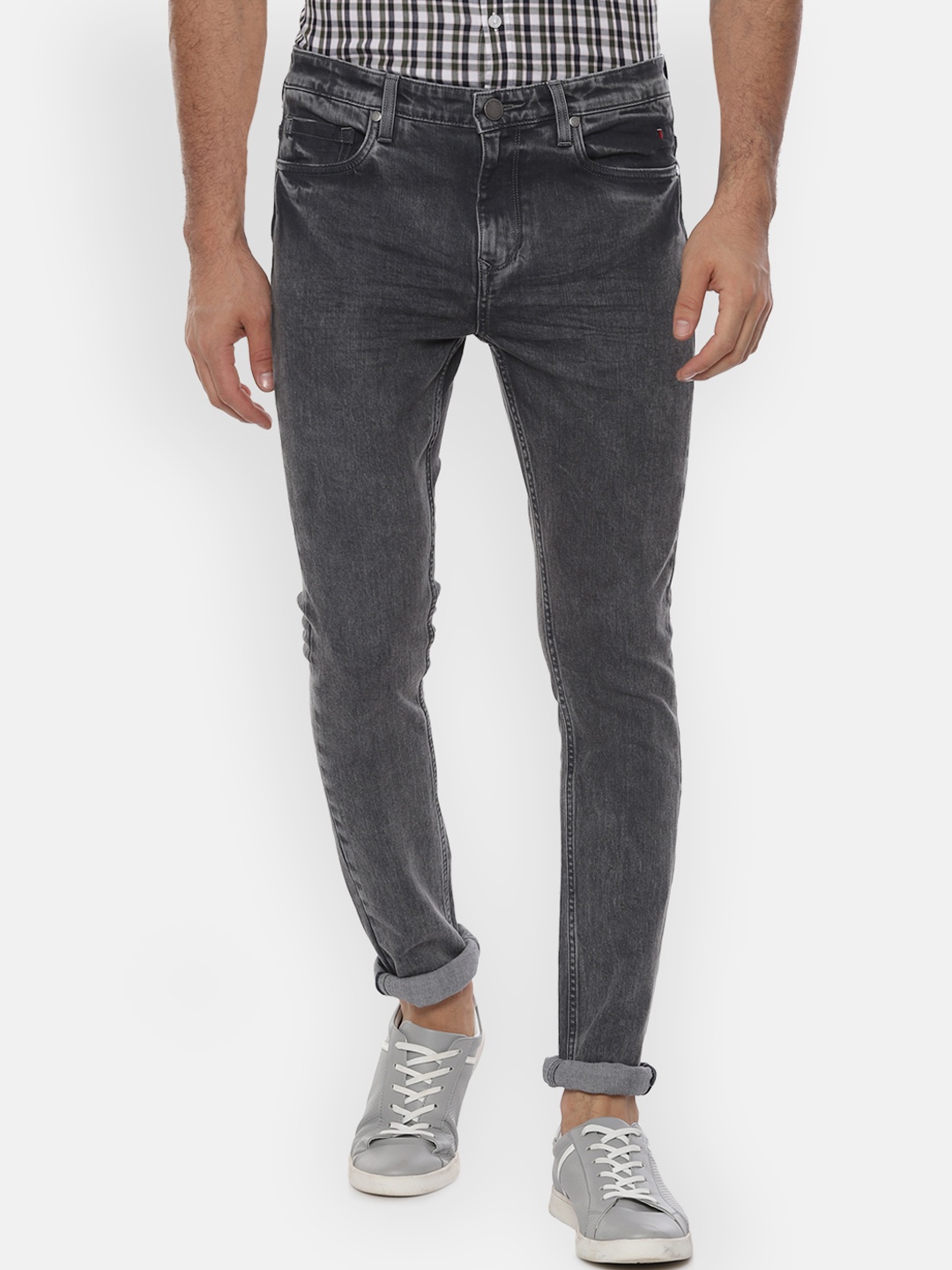 

Louis Philippe Jeans Men Grey Slim Fit Mid-Rise Clean Look Stretchable Jeans