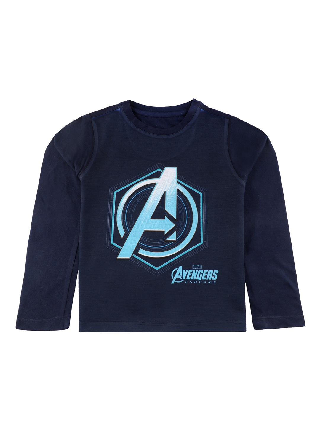 

Marvel by Wear Your Mind Boys Navy Blue Printed Round Neck T-shirt