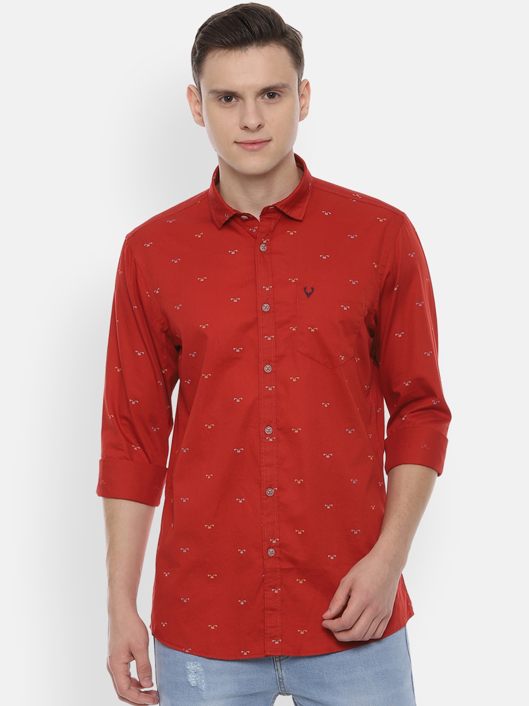 

Allen Solly Sport Men Red Regular Fit Printed Casual Shirt