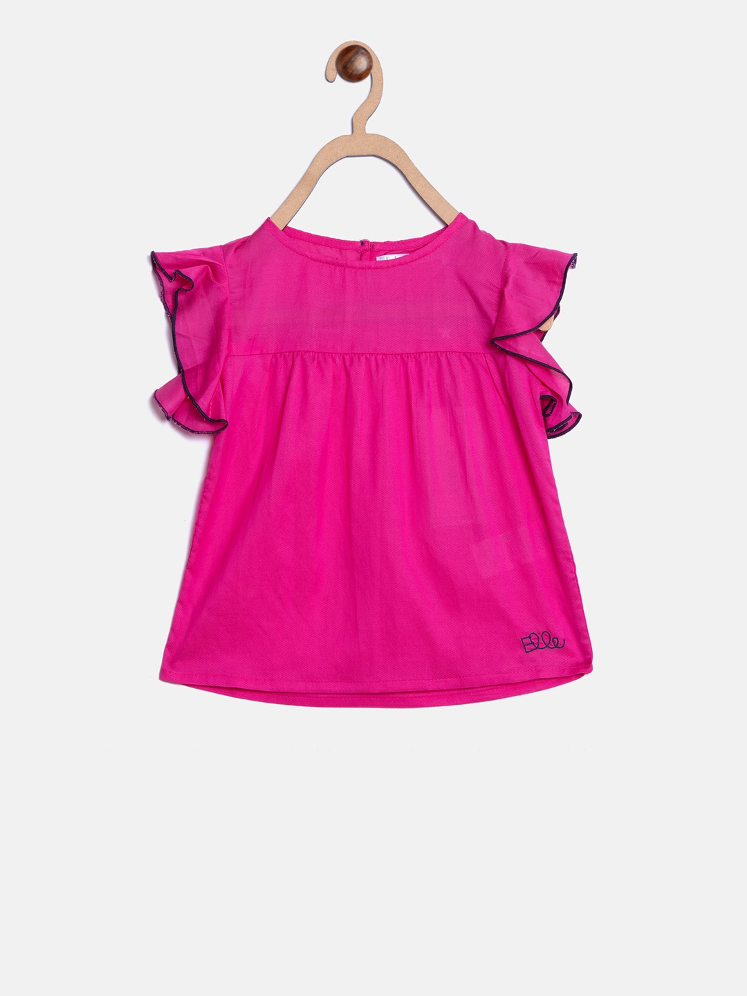 ELLE Girls Pink Solid A-Line Top