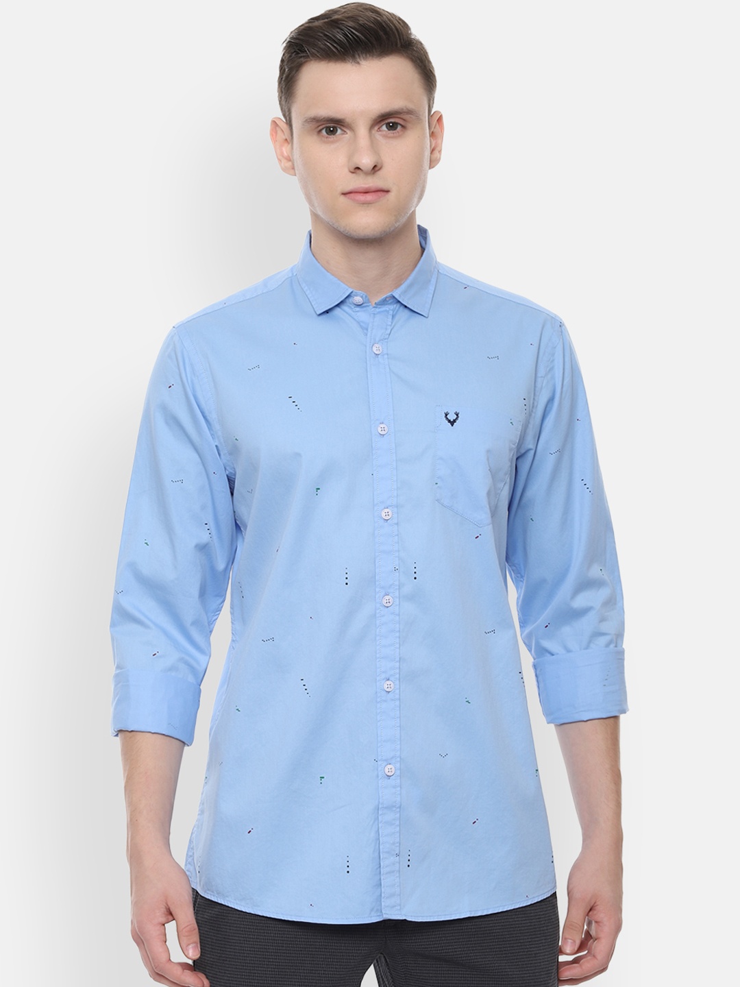 

Allen Solly Sport Men Blue Regular Fit Printed Casual Shirt