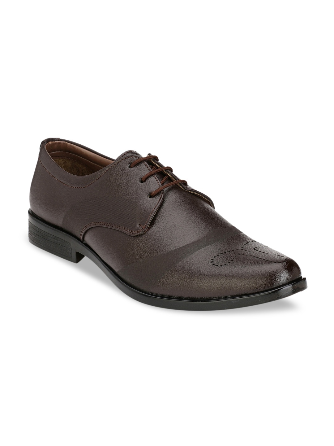 

John Karsun Men Brown Solid Formal Derbys