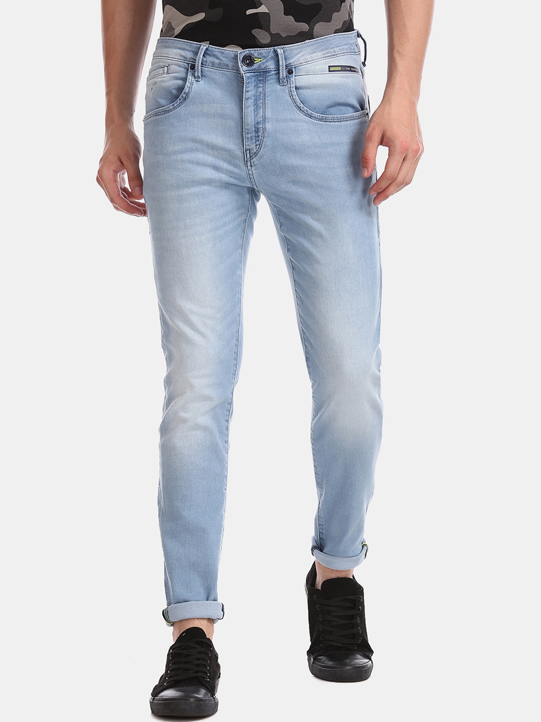 

Flying Machine Men Blue Skinny Fit Low-Rise Clean Look Stretchable Jeans