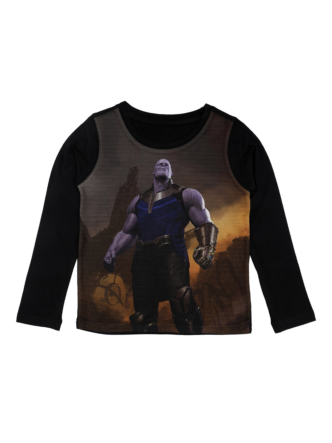 

Marvel by Wear Your Mind Boys Black Printed Round Neck T-shirt