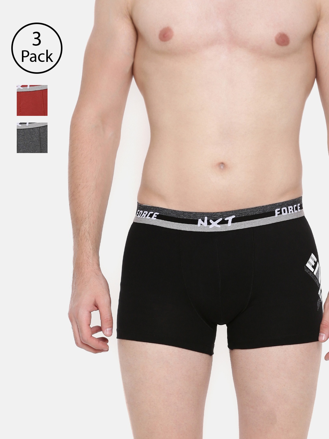 

Force NXT Men Set of 3 Multi-coloured Solid Assorted Trunks MNFF-135-PO3