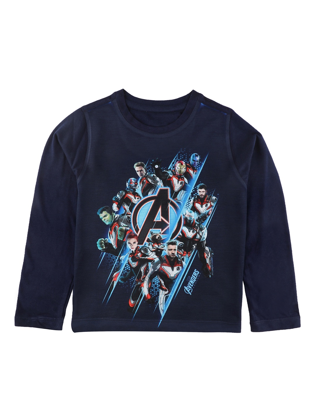 

Marvel by Wear Your Mind Boys Navy Blue Printed Round Neck T-shirt