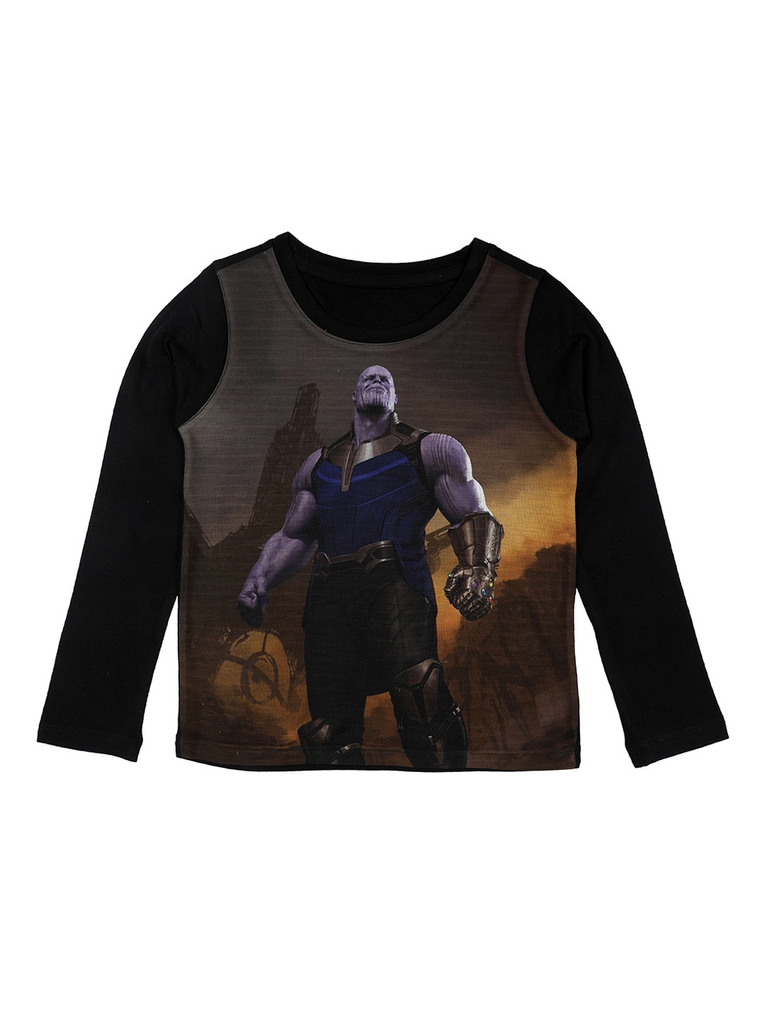 

Marvel by Wear Your Mind Boys Black Printed Round Neck T-shirt