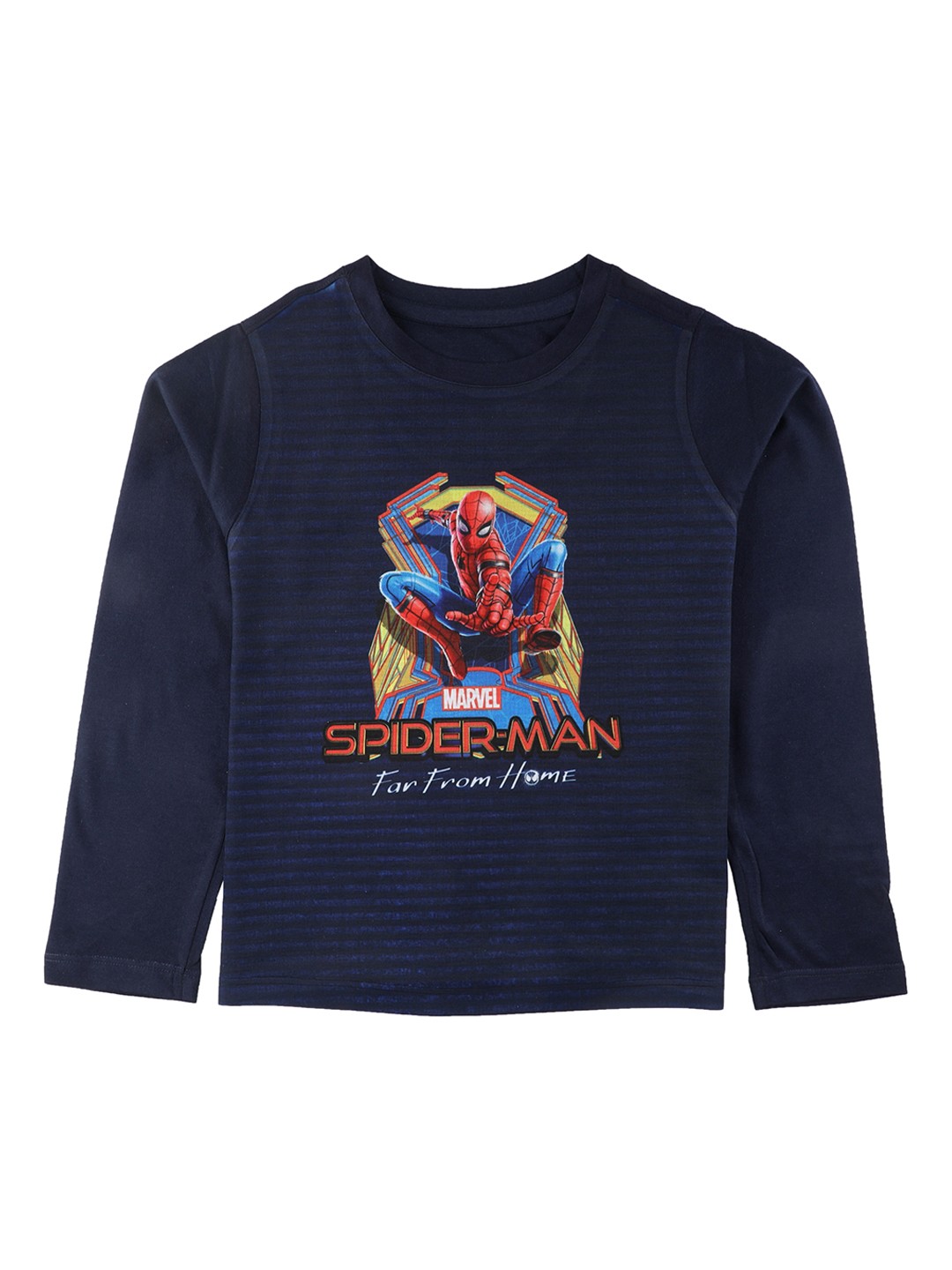 

Marvel by Wear Your Mind Boys Navy Blue Printed Round Neck T-shirt