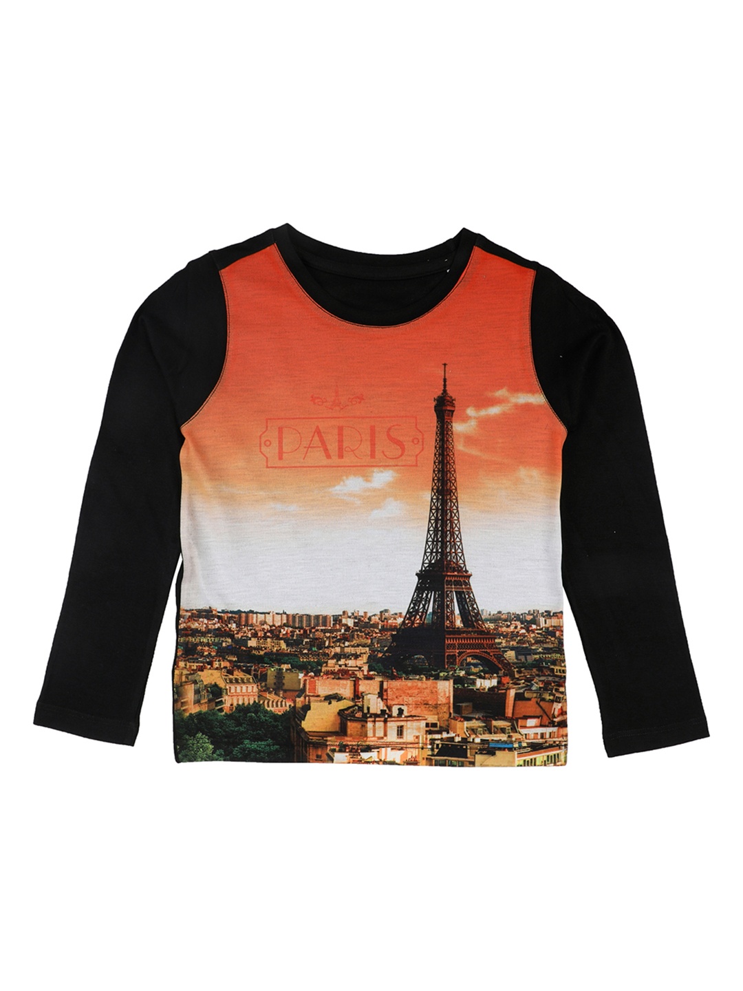 

Wear Your Mind Boys Orange Printed Round Neck T-shirt