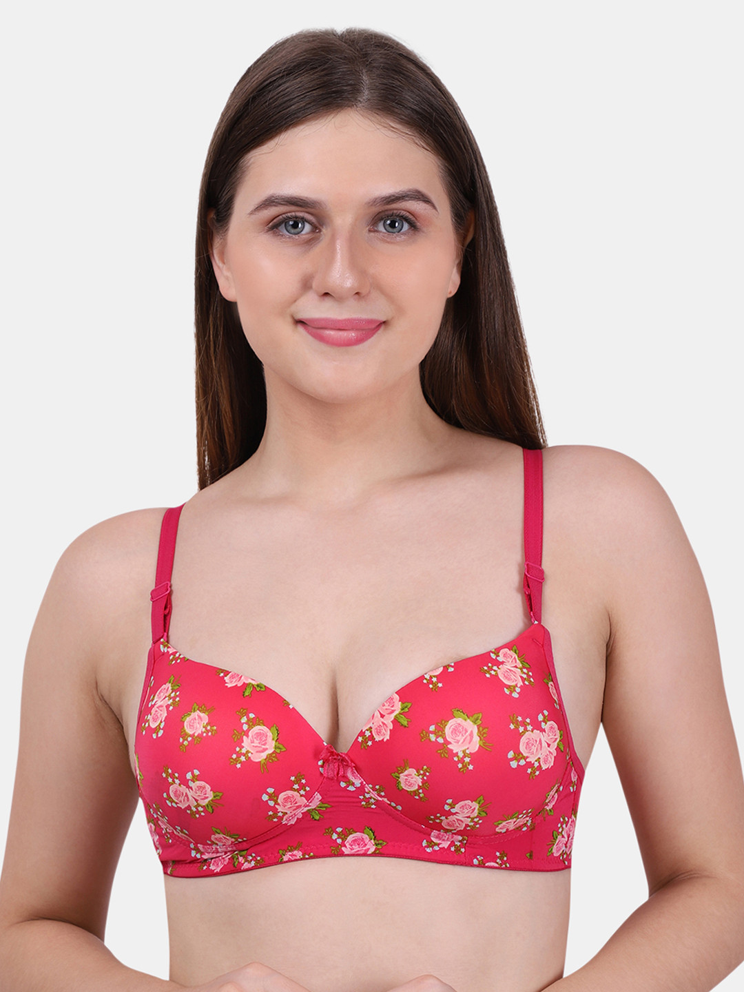 

Tweens Red Printed Non-Wired Heavily Padded T-shirt Bra TW15169PR