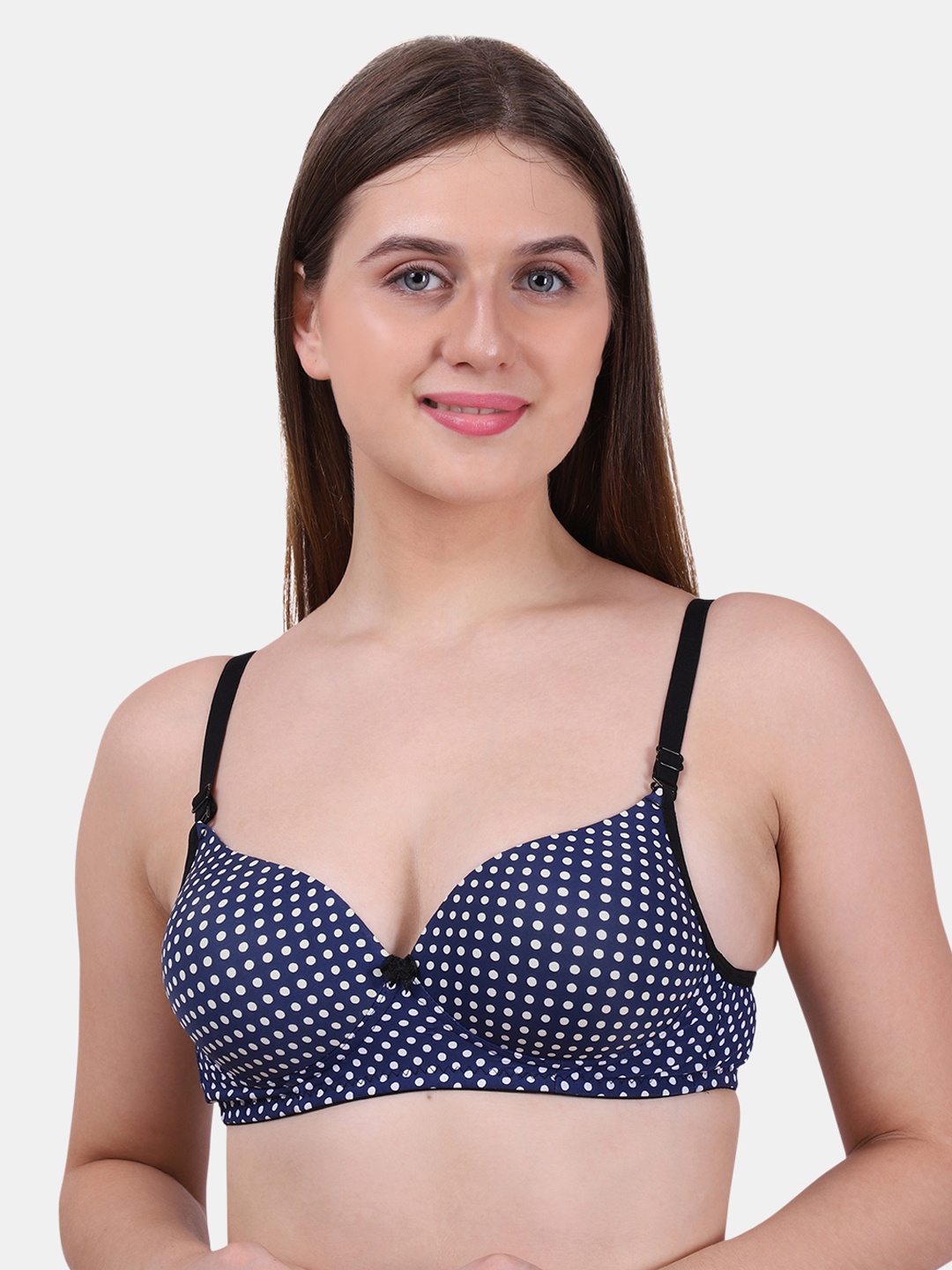 

Tweens Navy Blue Printed Non-Wired Heavily Padded T-shirt Bra TW15178PR